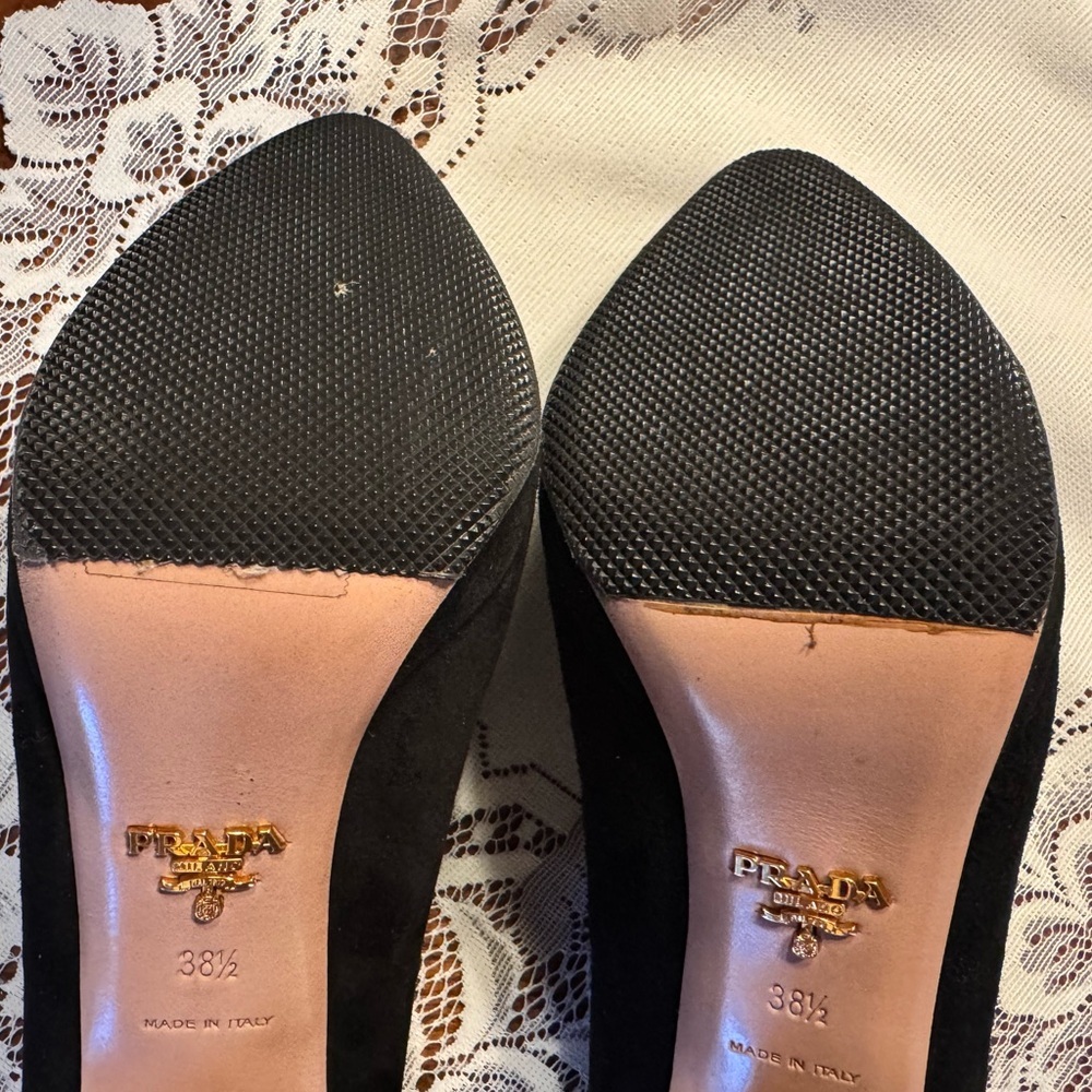 Prada Women's Black Suede Shoes - Picture 12 of 16